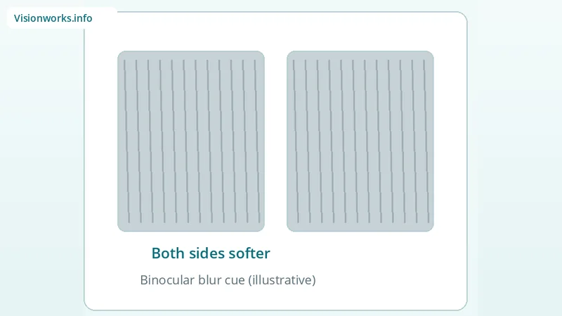 Illustration showing softer blur affecting both eyes