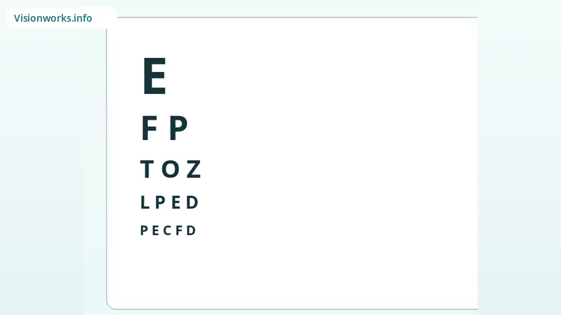 Educational vision encyclopedia graphic for snellen chart